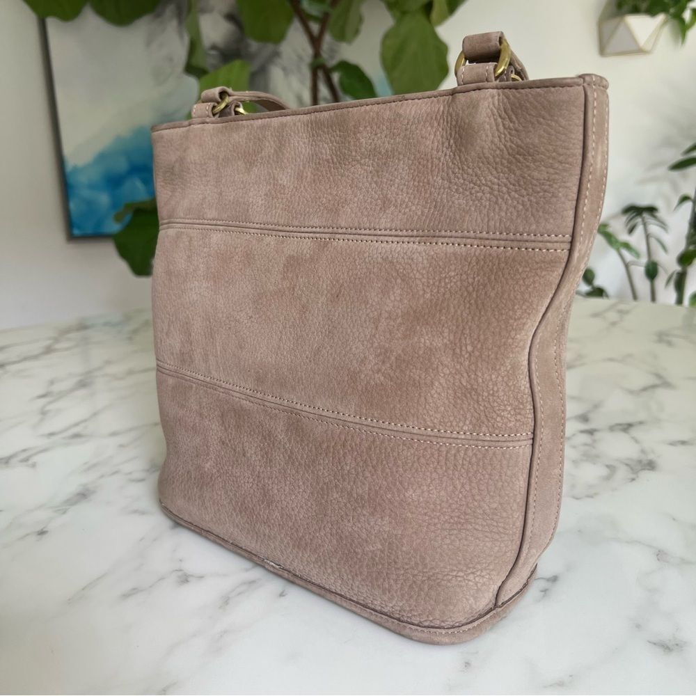 COACH Vintage Nubuc Tribeca Shopper Shoulder Bag 4393 Grey Taupe Nubuck 90's USA - Picture 8 of 16